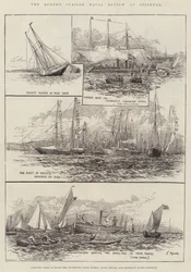 De jubileum marineparade van de koningin bij Spithead